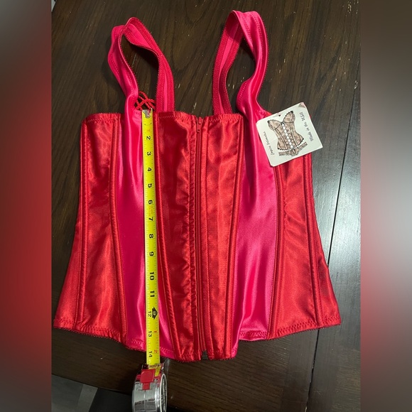 New Vintage Empire Intimates ❤️ Red Shapewear Corset with Satin Finish, size 36 - Picture 10 of 12